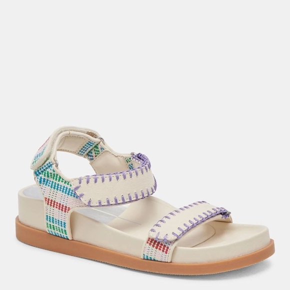 Dolce Vita Shoes - Dolce Vita Senora Stitched Sandals Ivory Multi Nubuck (Sz 9)
